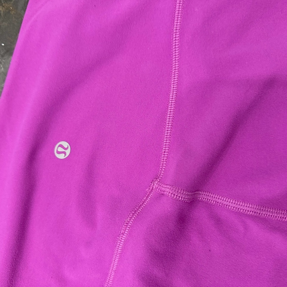 Lululemon Purple Capri Leggings High-Rise Athletic Cropped Pants Size 14 - Picture 8 of 9